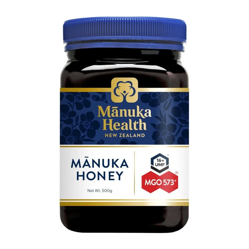 [Self-operated] New Zealand Manuka Health New Zealand Manuka Honey MGO 573+ UMF 16+ 500g large bottle of natural wild honey soothing throat and stomach treasure deep care