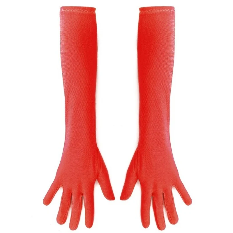 Lange rote Eco-Handschuhe