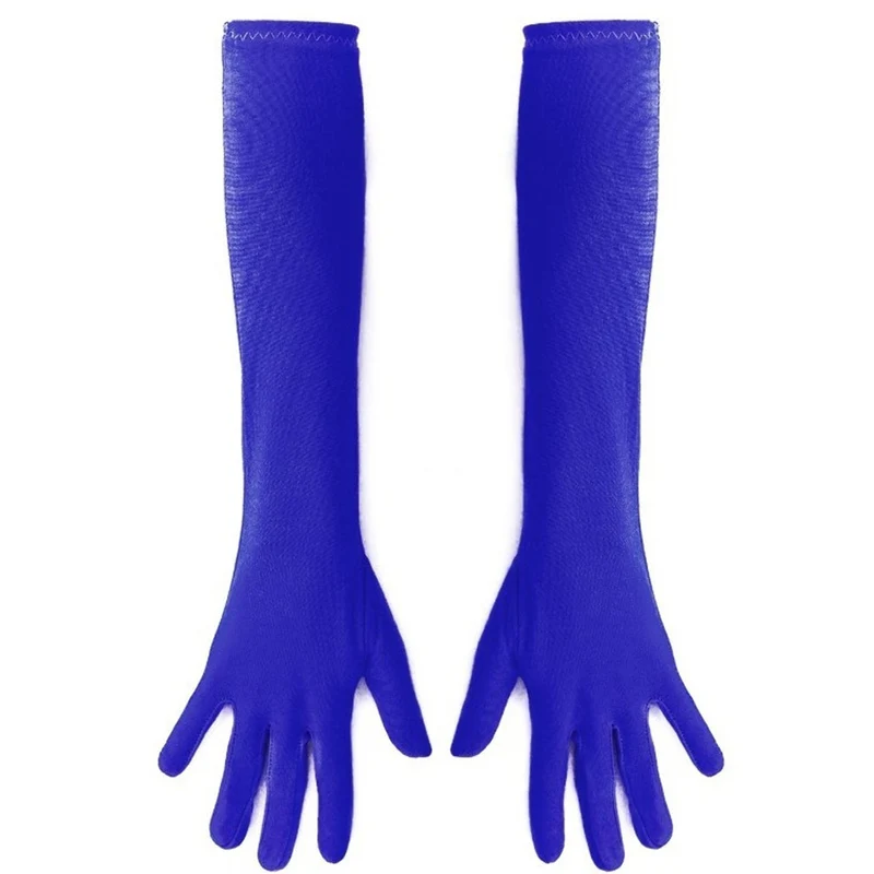 Lange blaue Eco-Handschuhe