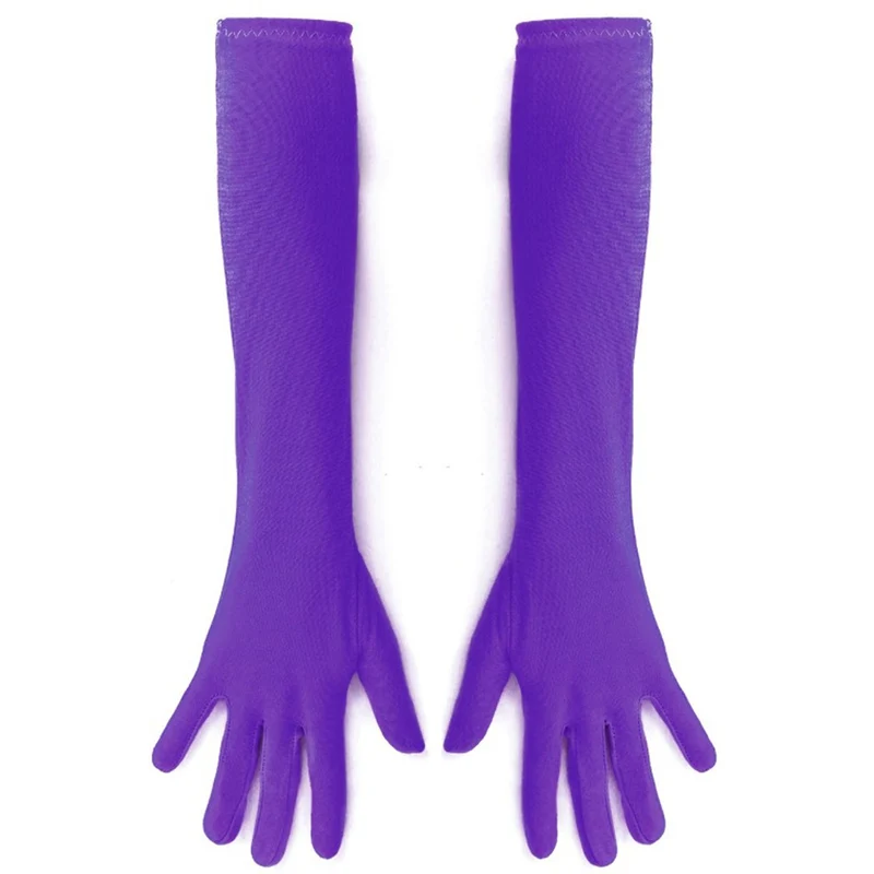 Lange violette Eco-Handschuhe