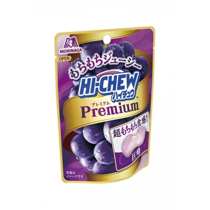 [Self-operated] Japan MORINAGA Morinaga HI-CHEW Fruit Sandwich Soft Candy Kyoho Grape Flavor 35g QQ Bouncing Fruit Flavored Candy Children's Snack