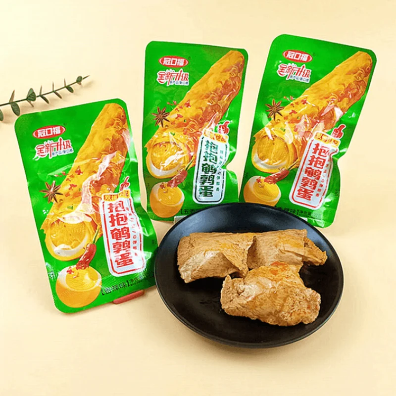 [Self-operated] China Guankoufu Hug Quail Eggs 22g Spicy bean curd skin + braised egg perfect match instant internet celebrity braised snacks casual food snacks