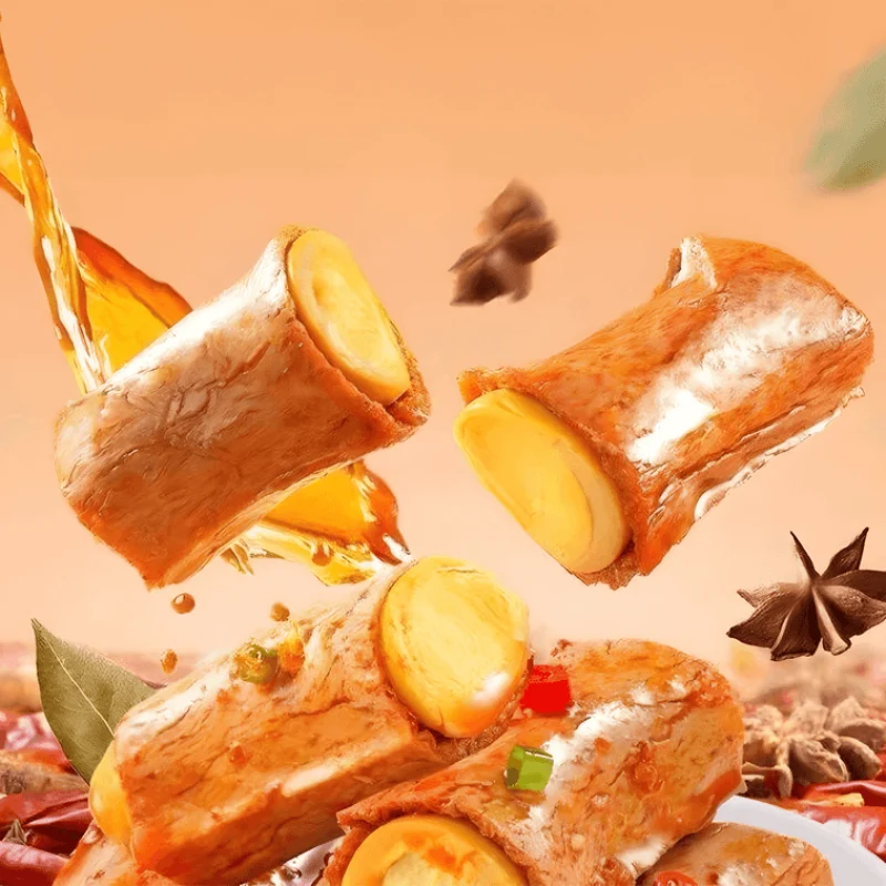 [Self-operated] China Guankoufu Hug Quail Eggs 22g Spicy bean curd skin + braised egg perfect match instant internet celebrity braised snacks casual food snacks