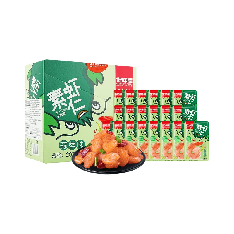 [Self-operated] China Good Taste House Vegetarian Shrimp Konjac Spicy Garlic Flavor 20g Fresh and spicy juice hot snacks for watching TV series