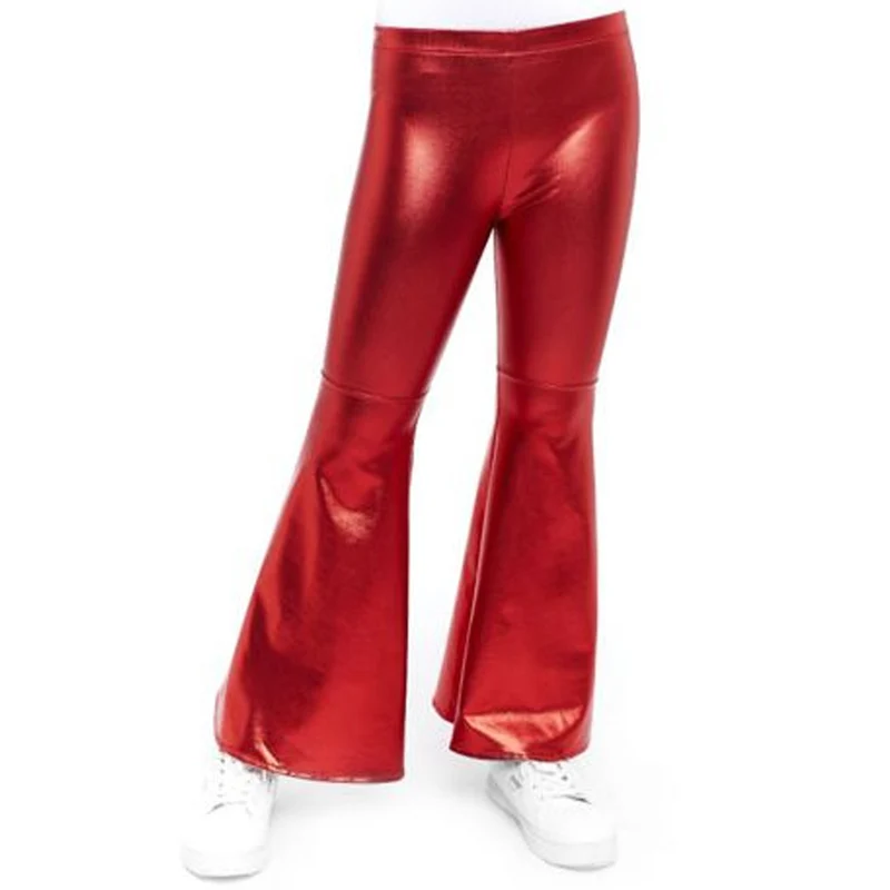 Rote Metallic-Schlaghose für Kinder