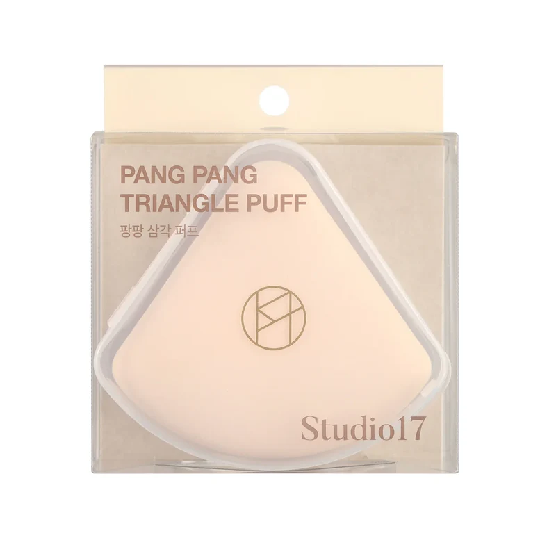 [Self-operated] Korean Studio 17 Pang Pang triangular puff 1 piece for makeup base without absorbing powder, dry and wet dual-use loose powder cushion breathable sponge