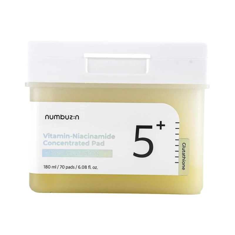 [Self-operated] South Korea NUMBUZIN No. 5 cotton pads glutathione C brightening jelly cotton pads 180ml local wet exfoliating toner cotton pads mild spot lightening anti-oxidation yellowing whitening brightening cleansing wipes