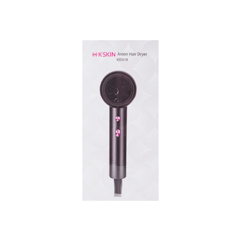 【Self-operated】China K·SKIN Golden Rice Negative Ion Salon Household 2000W Negative Ion Hair Dryer KD318 Black Rose Red 1 Unit Quick Drying without Damaging Hair