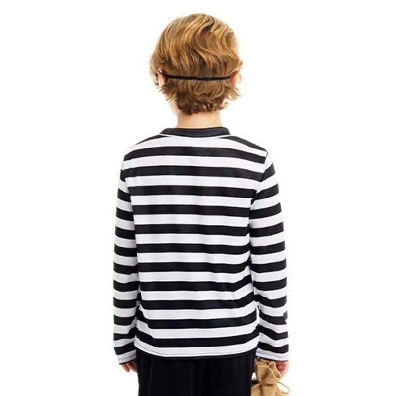 Gestreiftes Dieb-T-Shirt für Kinder