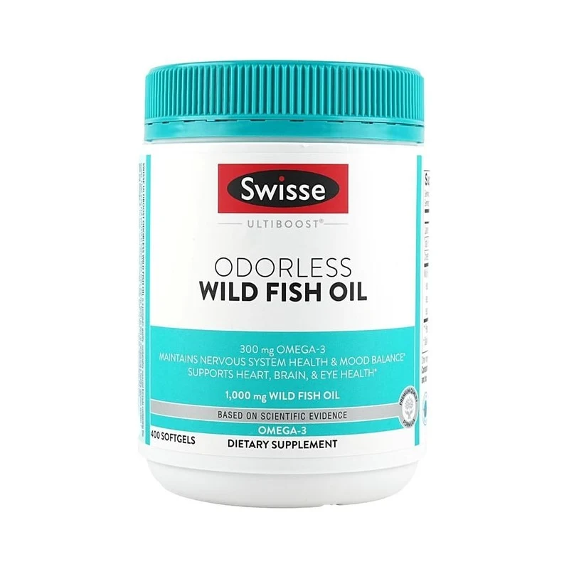 [Self-operated] Australian SWISSE fish oil cod liver oil eye protection soft capsule DHA 1000mg 400 capsules cardiovascular health eye protection health care products natural non-smelly brain tonic eye protection strong memory