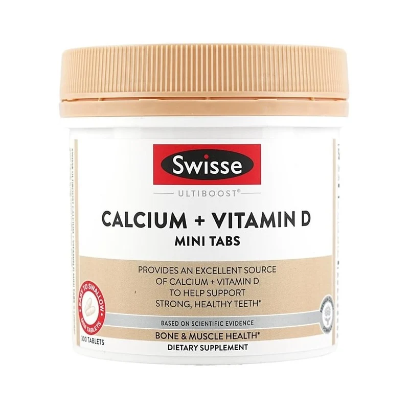 [Self-operated] Australian SWISSE Calcium Citrate Niangniang Calcium + Vitamin D Calcium Supplement for Pregnant Women and Middle-aged People 300 Tablets Bone Health Gentle and Easy to Absorb