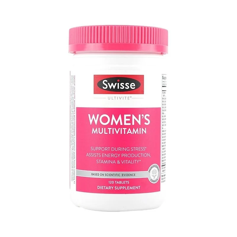 [Self-operated] Australian SWISSE Women's Multivitamin 120 Tablets 8 B vitamins Vitamin C Vitamin E Silicon Zinc Iron Niacinamide Grape Seed Control calories Strengthen self-protection Improve complexion Immunity Vitality Multi-dimensional plain face tablets