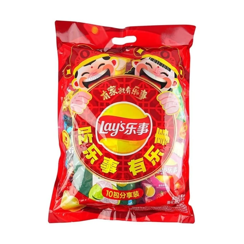 [Self-operated] China Pepsi LAY'S Share Gift Pack Mixed Flavors 10 Packs 370g Spring Festival Gift Pack Every Family Must-Have Snacks