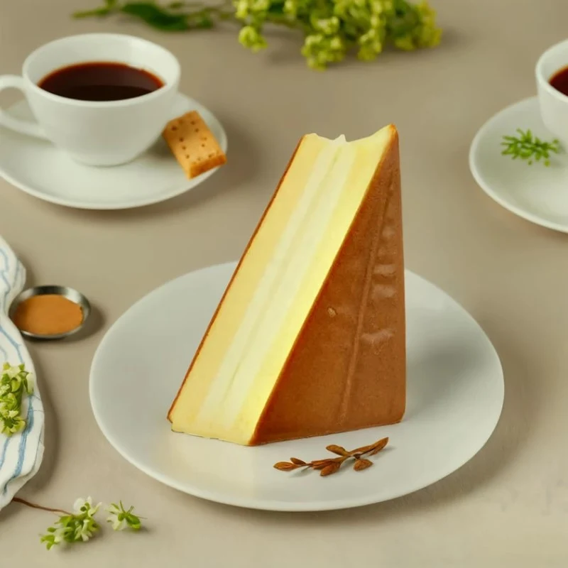 [Self-operated] China Ranli Golden Triangle Cake Cheese Flavor Cake 95g Breakfast Bread Cake Dessert Snacks