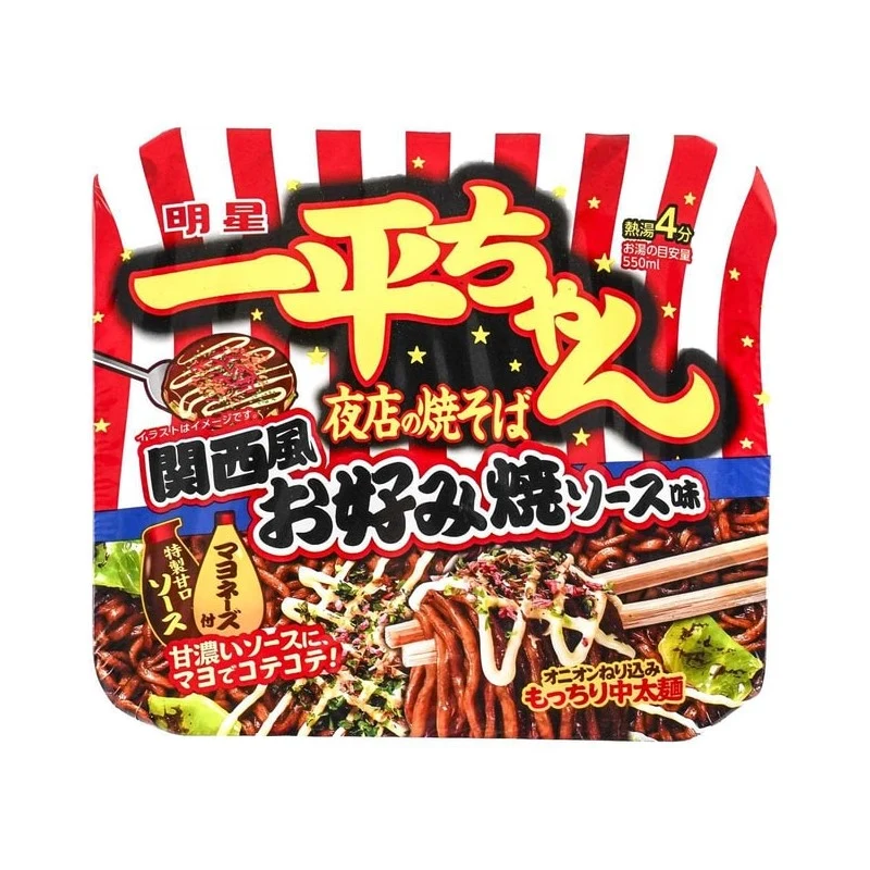 [Self-operated] Japanese MYOJO star Ippei sauce nightclub fried noodles Kansai style Osaka flavor 122g ramen instant noodles instant noodles midnight snack