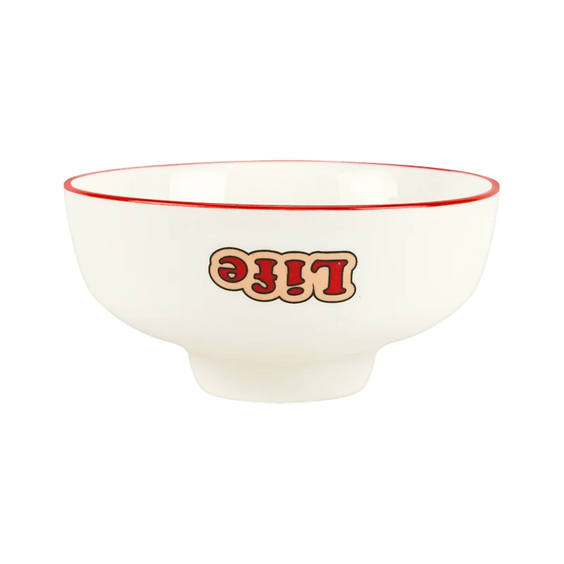 【Self-operated】China Crayon Shin-chan Ceramic Instant Noodle Bowl Instant Noodle Bowl Soup Bowl with Lid Microwaveable 650ml+450ml