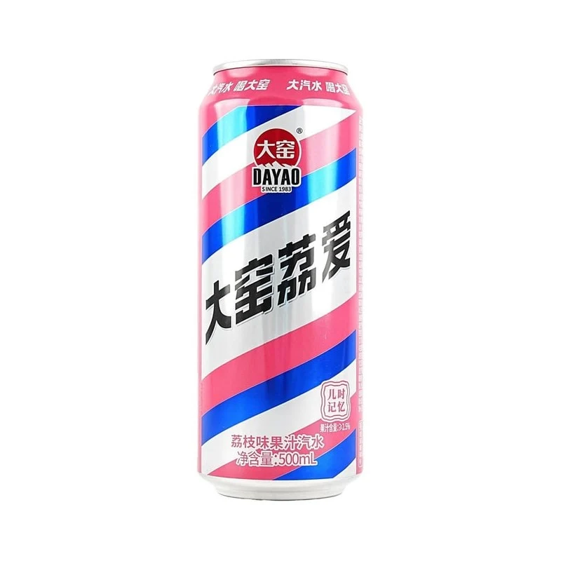 [Self-operated] China DAYAO Dayao Li Ai Lychee Flavored Juice Soda Can 500ml Carbonated Drink Childhood Nostalgic Old Soda