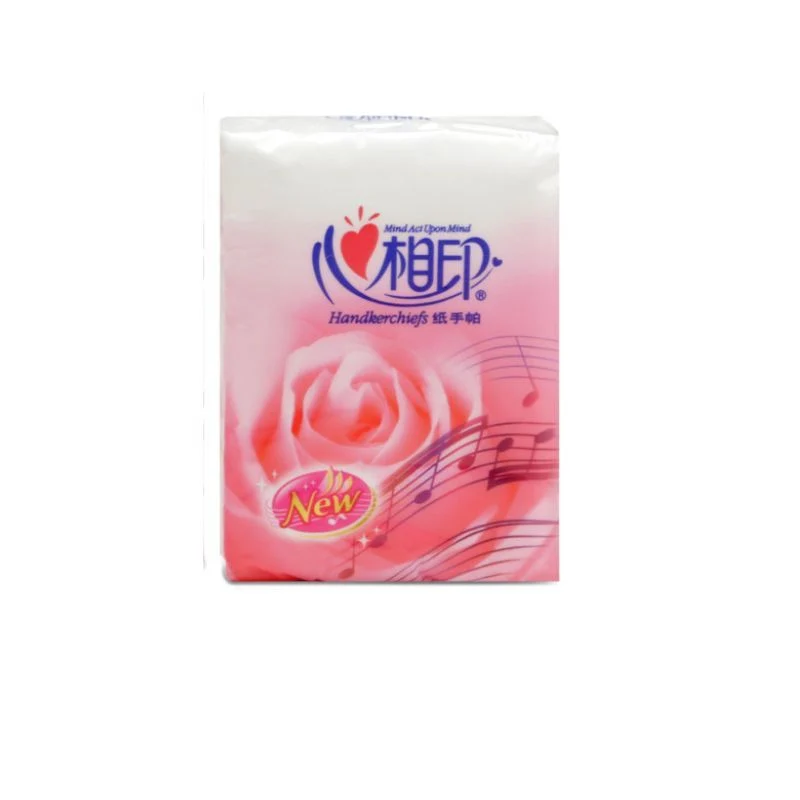 [Self-operated] China Heart to Heart Rose Series Portable Handkerchief Tissue Paper Napkins 8 Sheets/Pack * 10 Packs Embossed Facial Tissue Paper Napkins Portable Bag