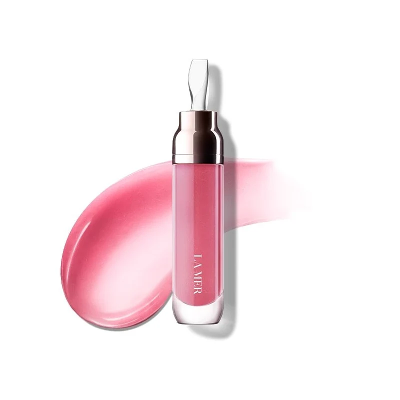 [Self-operated] American LA MER Sea Blue Mystery Essence Lip Gloss #04 Sheer Pink Crystal Sand Soft Powder 7ml Moisturizing and plumping to fade lip lines Clear nude lip glaze lip gloss lipstick