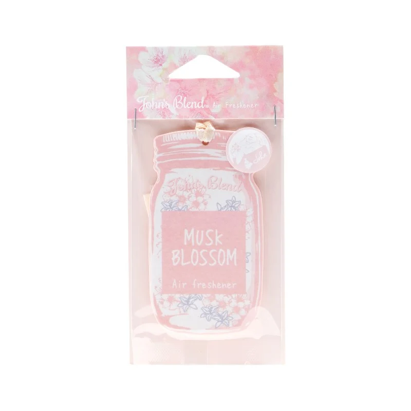 [Self-operated] Japan John's Blend Car Indoor Wardrobe Air Freshener MUSK BLOSSOM Fragrance Aromatherapy Hanging Card 1 piece Sakura Musk