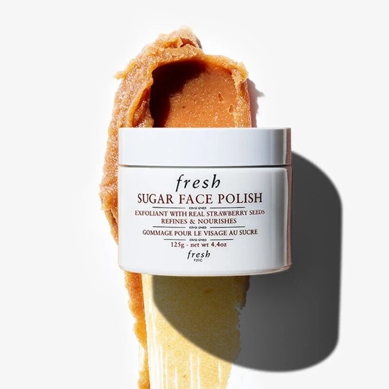 [Self-operated] French Fresh Sugar Brightening Soft Scrub Mask 125g Delicate and gentle moisturizing exfoliation clear and brighten the face to improve dullness