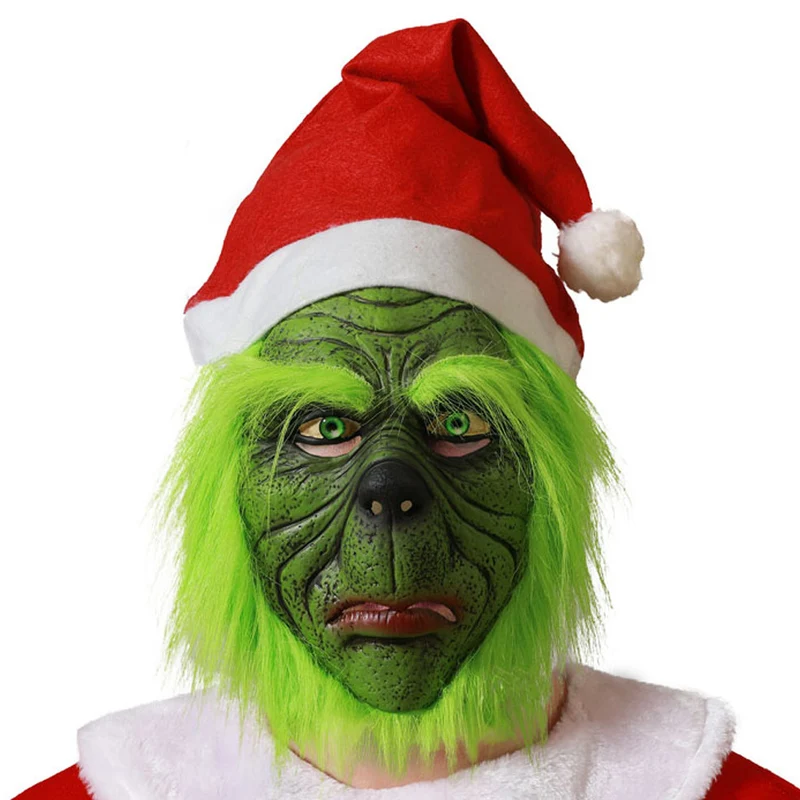 Grinch-Maske mit Hut