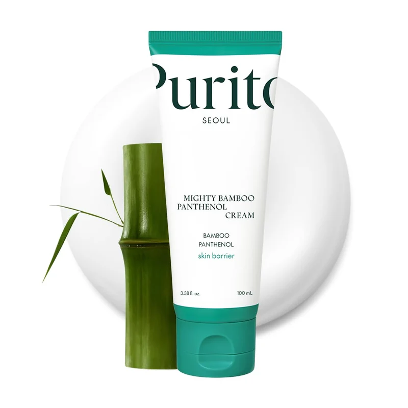 [Self-operated] Korean Purito Bamboo Extract Panthenol Intense Cream 100ml Strong water lock moisturizing soothing repair barrier glowing sensitive skin suitable