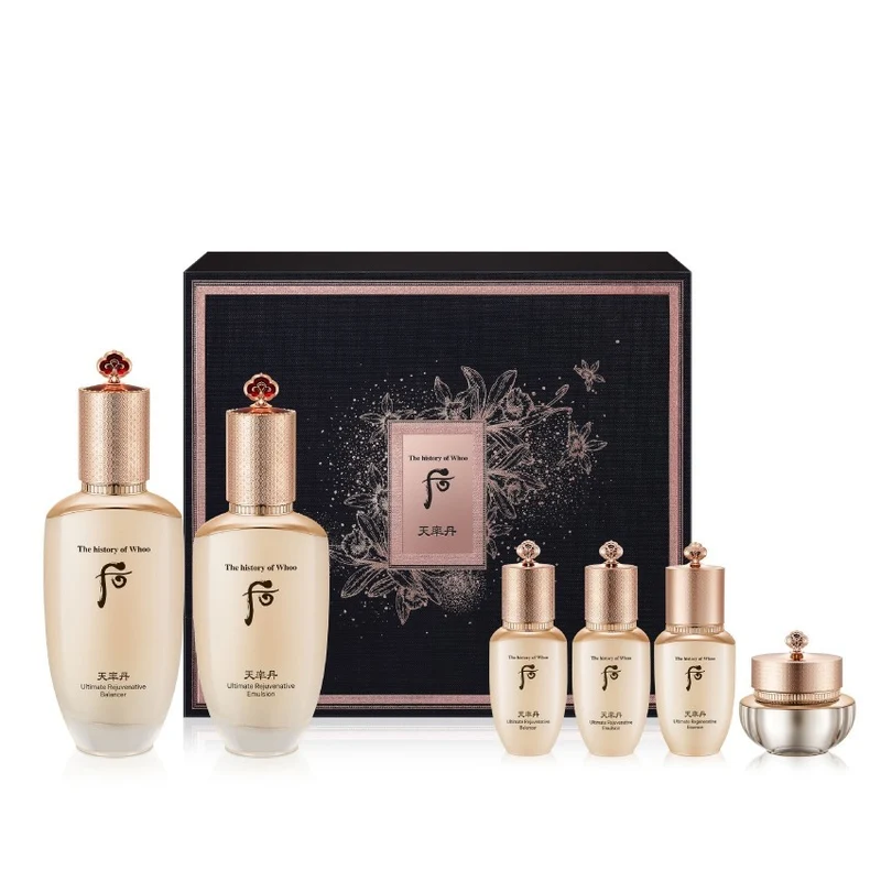 【Self-operated】South Korea THE HISTORY OF WHOO Houtian Ludan and Lu Lifting Gift Box 6-piece set Deep Moisturizing and Hydrating Gentle Non-irritating Hydrating Lotion Gift Box