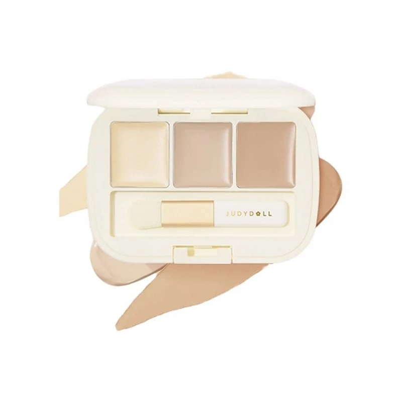 [Self-operated] China Judydoll Orange Flower Tricolor Concealer #01 Traceless Concealer Palette 2.7g Concealer Palette Concealer Cover Spots Acne Marks Eye Concealer Tear Groove Filler
