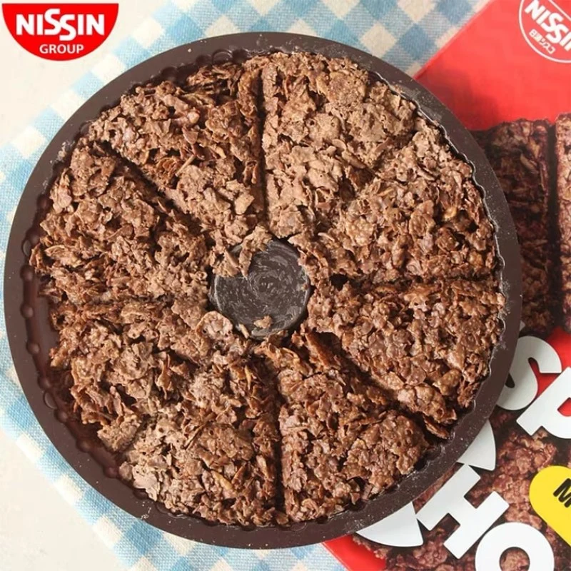 [Self-operated] Japan NISSIN CRISPCHOCO milk chocolate cornflakes biscuits 44g children's breakfast pizza crackers