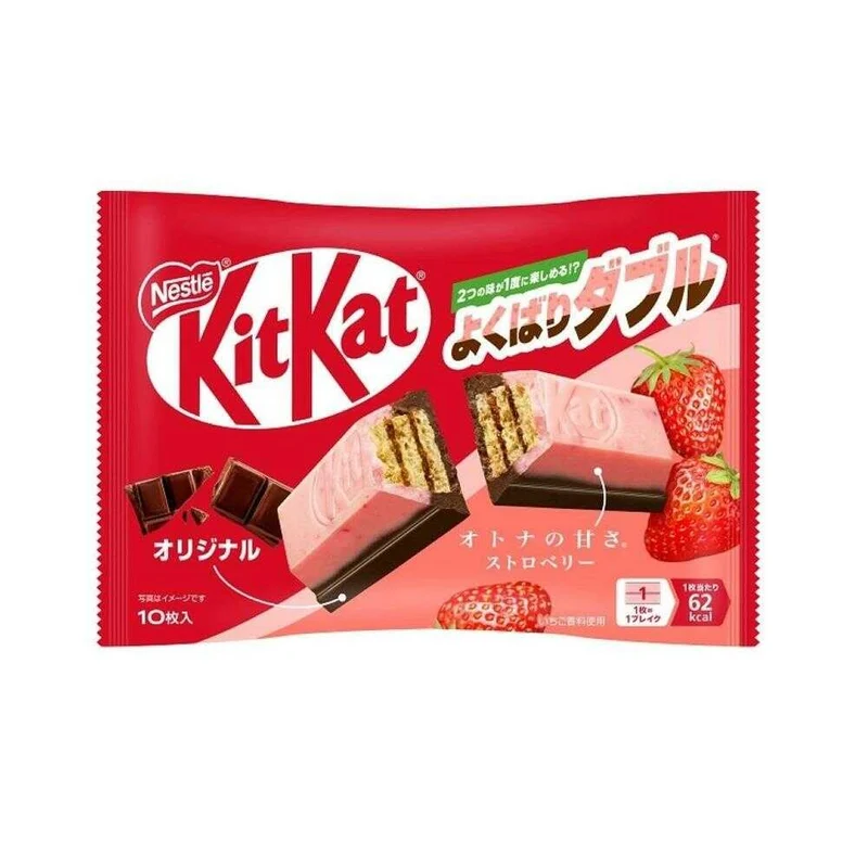 [Self-operated] China Nestle Nestle KitKat Chocolate Coated Wafer Biscuits Strawberry Milk Mixed Flavor 10 Pack