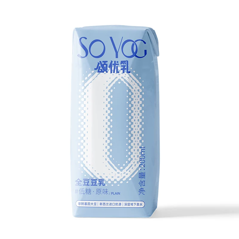 [Self-operated] China Songyou Milk Low Sugar Whole Bean Soy Milk Original Flavor 200ml Breakfast and Dinner Nutritional Tasty Soy Milk Oat Milk Plant Protein Drink