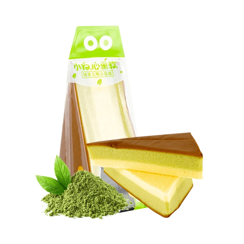 [Self-operated] China Xiaobai Heart Soft Sandwich Cake Matcha Flavor 90g Breakfast Bread Cake Dessert Snacks