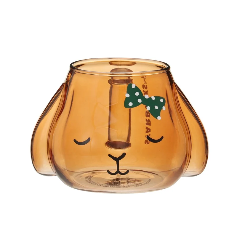 [Self-operated] Japan Starbucks Limited Series Caramel Color Heat-resistant Rabbit Glass Cup 296ml