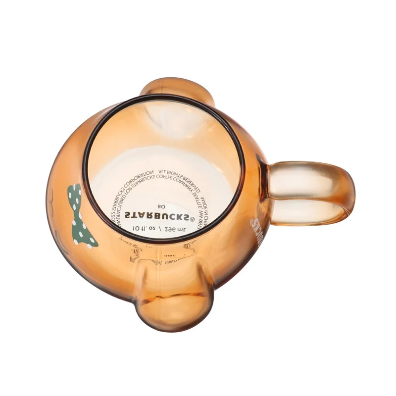 [Self-operated] Japan Starbucks Limited Series Caramel Color Heat-resistant Rabbit Glass Cup 296ml