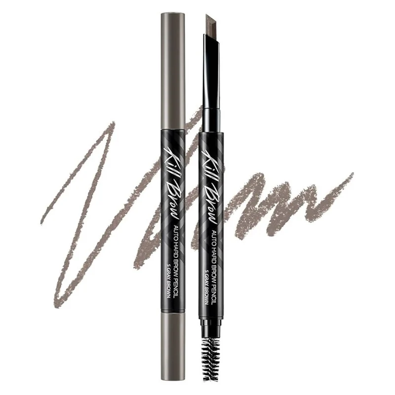 [Self-operated] Korean CLIO Kill Brow Double-headed Automatic Eyebrow Pencil #05 Gray Brown 0.31g Long-lasting makeup, anti-smudge, natural three-dimensional color, waterproof, non-smudge, natural