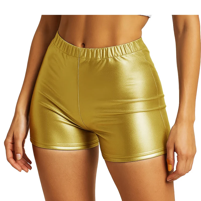 Goldene Metallic-Shorts