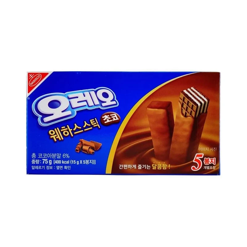 [Self-operated] China Oreo coated wafer biscuits Korean version chocolate flavor 75g wafer sandwich biscuits snacks