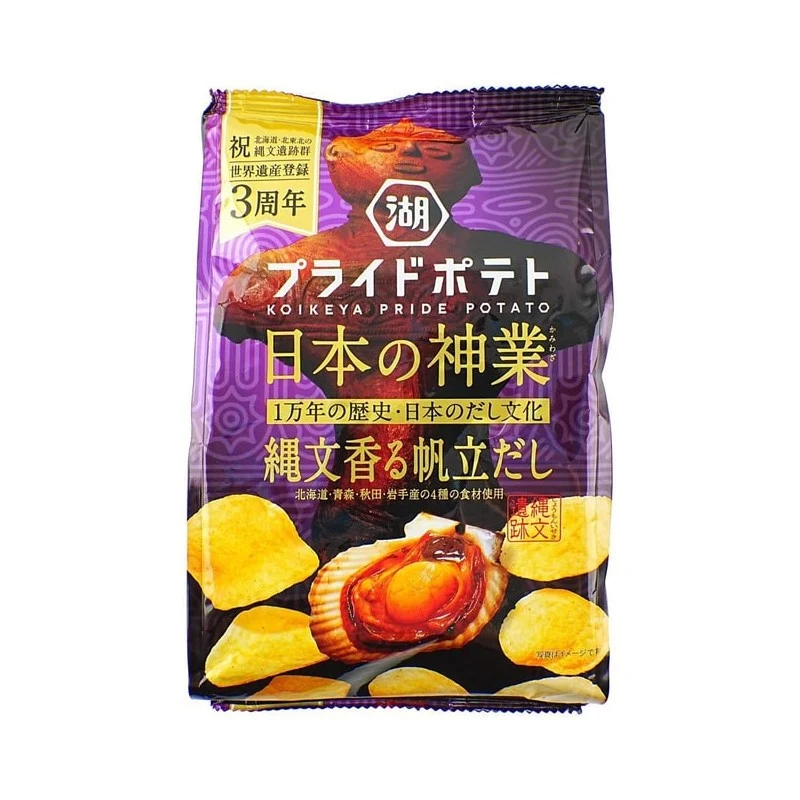 [Self-operated] Japan KOIKEYA Lake Pork House Japan God Series Potato Chips Soup Scallop Flavor 53g Potato Chips Crispy Snacks