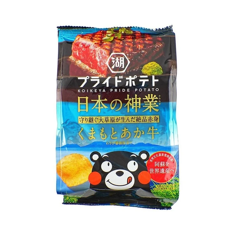 [Self-operated] Japan KOIKEYA Lake Pork House Japan's God Series Potato Chips Wasabi Sauce Red Beef Flavor 53g Potato Chips Crispy Snacks