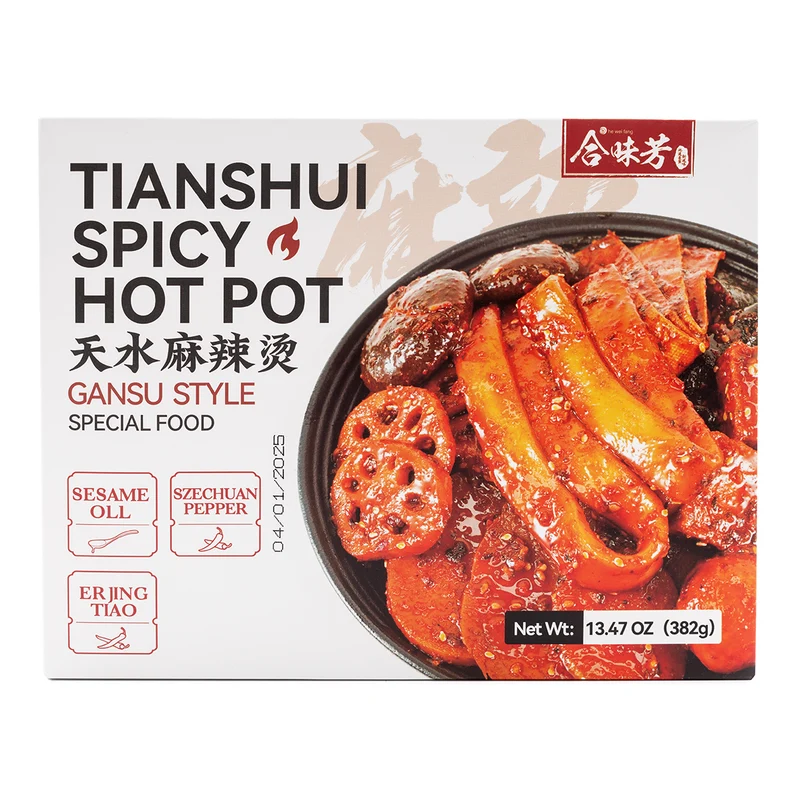 [Self-operated] China Heweifang Tianshui Spicy Hot Pot 382g Internet celebrity appetizer snack midnight snack convenient fast food Northwest Gansu spicy maocai wide noodles