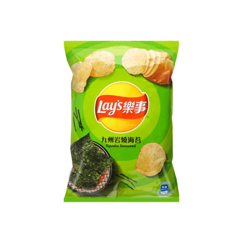[Self-operated] China Pepsi LAY'S Potato Chips Kyushu Rock Grilled Seaweed Flavor 59.5g/bag