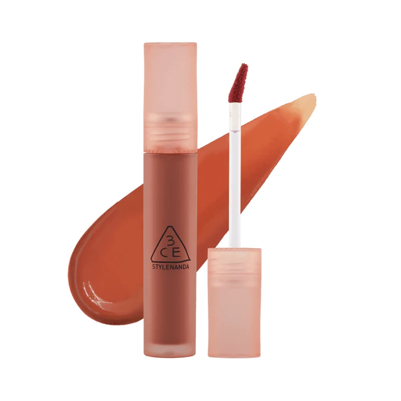 [Self-operated] South Korea 3CE Sanxi Jade Water Matte Lip Gloss 4.6g #BAKE BEIGE baked milk tea color water matte lip glaze moisturizing and lasting
