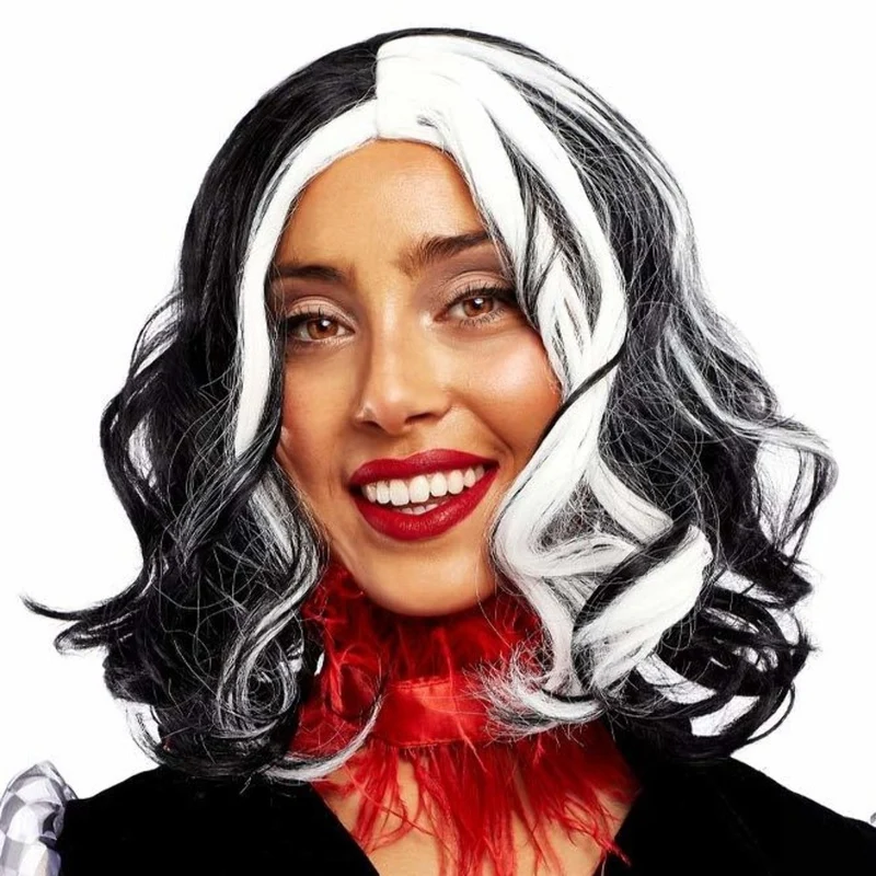Cruella Perücke lockig