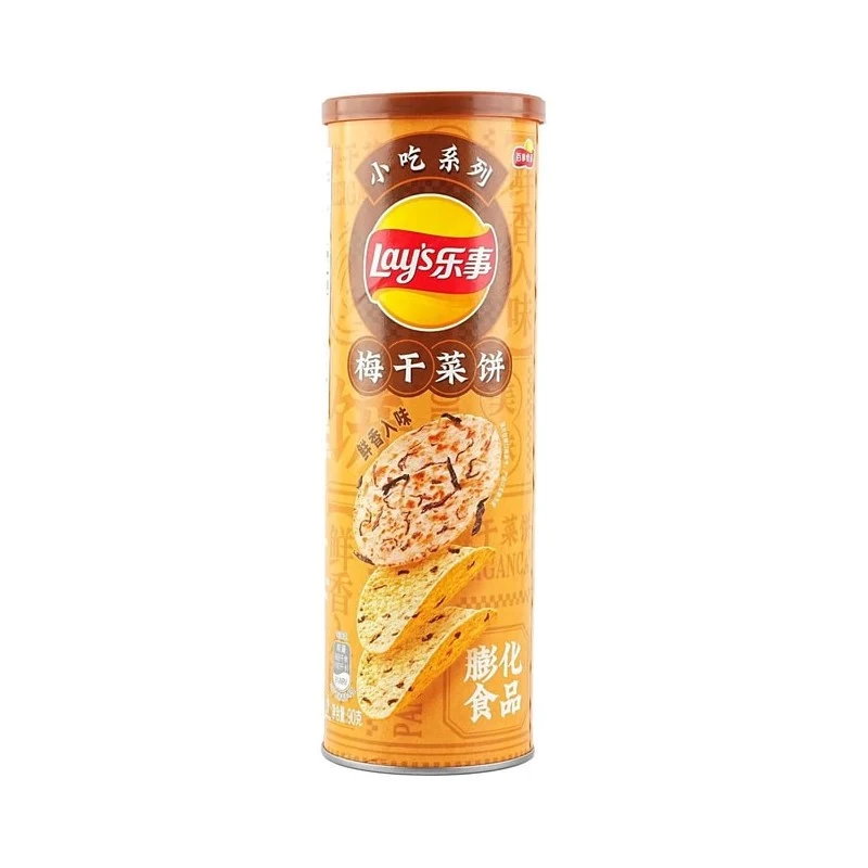[Self-operated] China Pepsi LAY'S snack series dried plum cake flavor 90g casual snacks puffed food