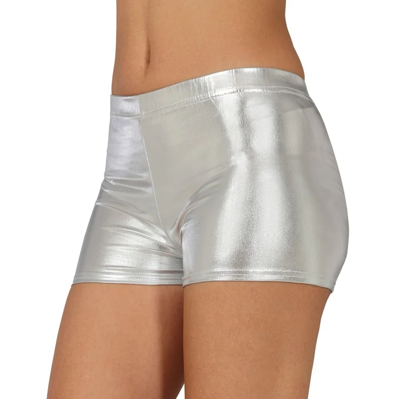 Silbernes Metallic-Shorts