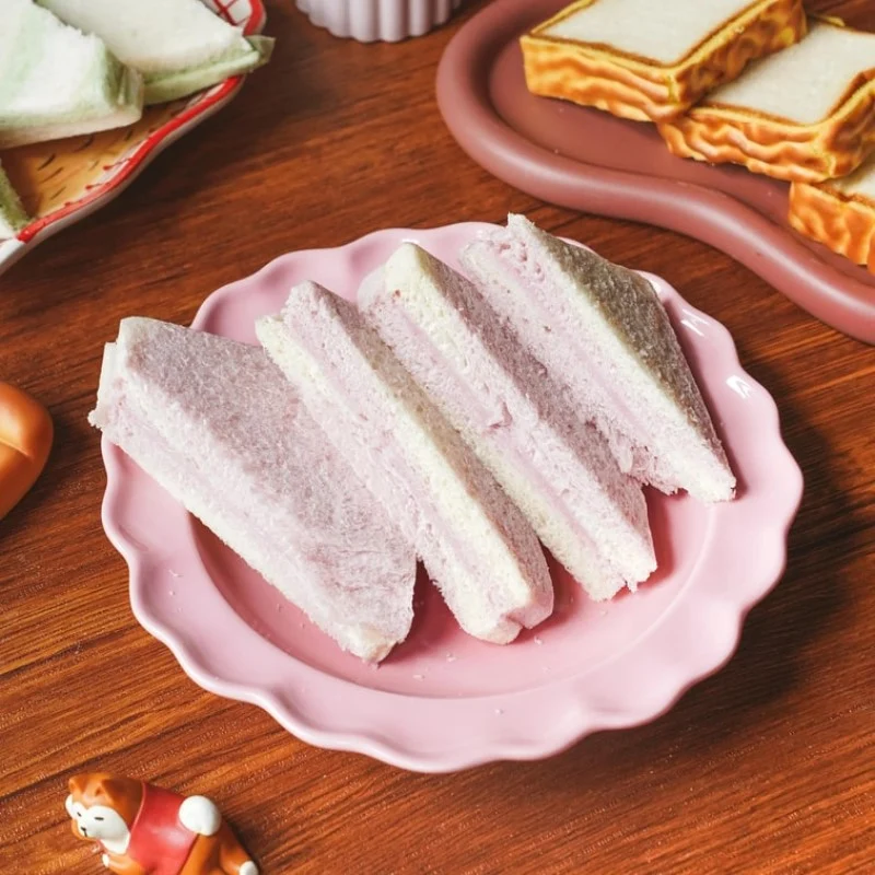 [Self-operated] China Gan Xiaoxian Taro Flavor Sandwich Toast 108g 0 Sucrose Nutrition Breakfast Dessert Casual Snacks