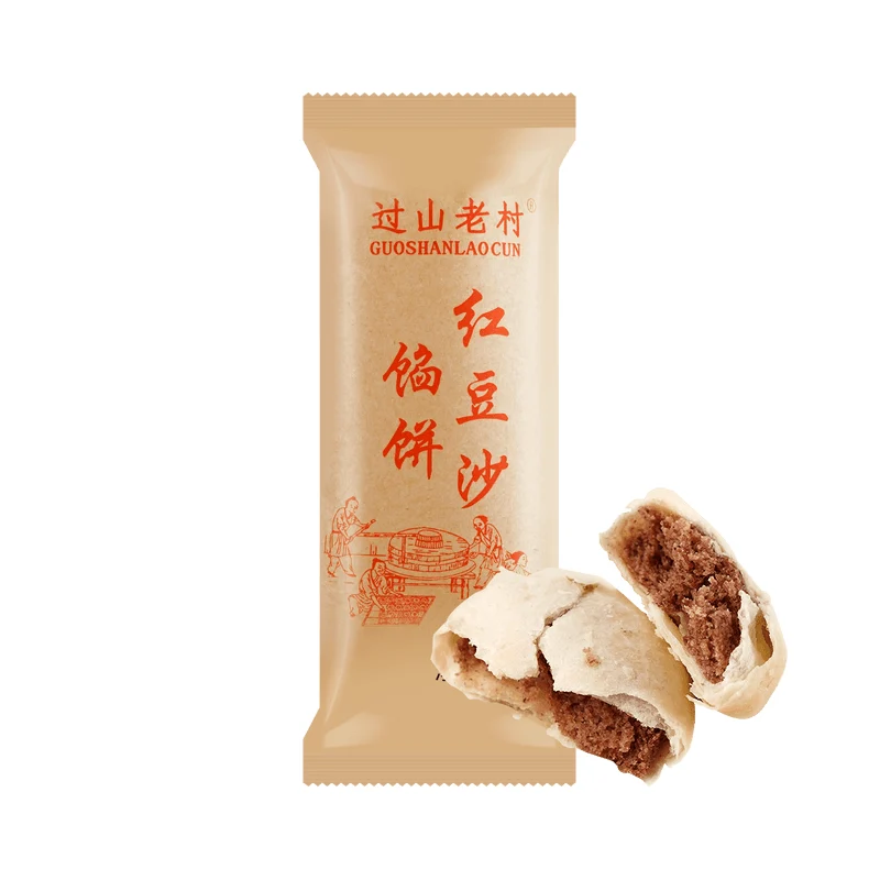 [Self-operated] China Guoshan Laocun Red Bean Paste Pie 128g Local Specialty Snack Classic Delicious Handmade Non-irritating Pie