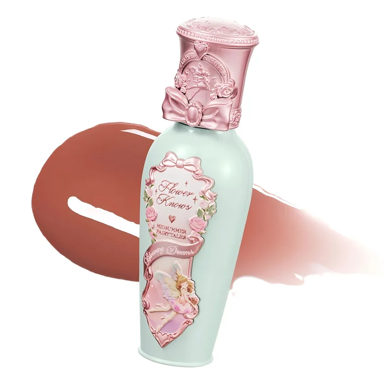 [Self-operated] China Flower Knows Midsummer Night Lip Gloss #G08 Uninhabited Island Cocoa Milk Coffee Color 5ml Moisturizing Non-sticky Lip Glaze Lip Gloss Lipstick