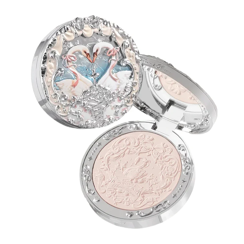 [Self-operated] China Flower Knows Swan Ballet Series Velvet Mist Blush #01 Swan Snow Vanilla Ice Cream Color 5g Expanding Matte Makeup Brightens Skin Tone Easy to Color Lasting Color Modifies Contours